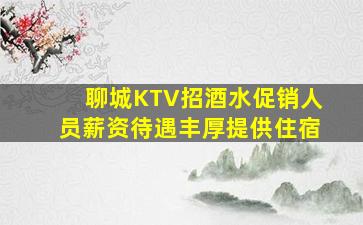 聊城KTV招酒水促销人员薪资待遇丰厚提供住宿
